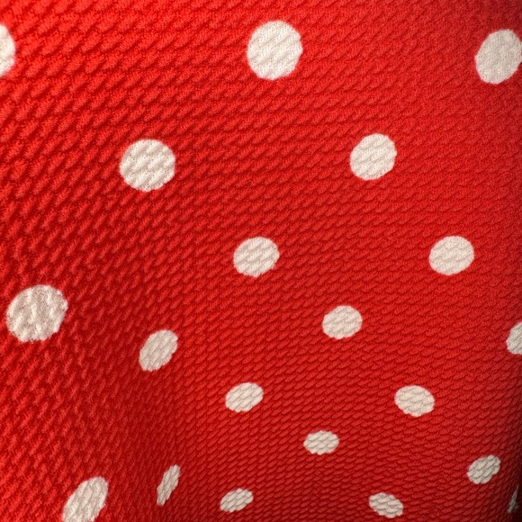 Pink LulaRoe Pencil Skirt with White Polka Dots - Size Medium - Picture 7 of 8